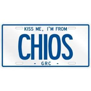  NEW  KISS ME , I AM FROM CHIOS  GREECE LICENSE PLATE 