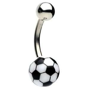  Soccer Ball Belly Ring   