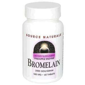  Source Naturals Bromelain, 500mg, 60 Tablets Health 