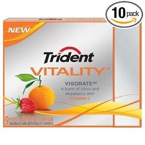 Trident Vitality Vigorate SGL, 9 Count (Pack of 10)  