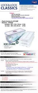 Lock& and Lock Airtight Containers ICE CUBE for Fridge  