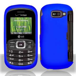 Blue Case+LCD Screen+Car Charger for LG VN530 Octane  