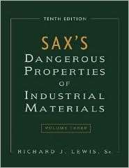 Saxs Dangerous Properties of Industrial Materials, 3 Volume Set 