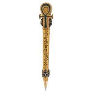  Gold And Black Egyptian Ankh Design Pen Collectible Set of 