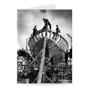 World War II  Ship Building.   Greeting Card (Pack of 2)   7x5 inch 