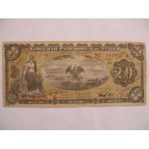  1914 Veinte Pesos Gobierno Provisional De Mexico 