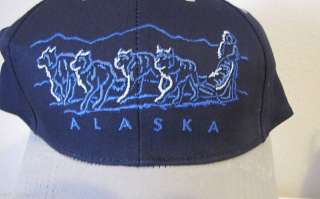 New Collectible Alaska Sled Dog Team Husky Hat BallCap  