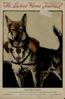 1918 LADIES HOME JOURNAL COVER/DECORATED DOG MOOREPARK  