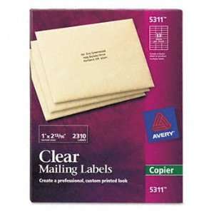  Avery® Clear Mailing Labels LABEL,COPY,1X2 13/16,CLR 