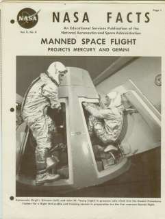   Manned Space Flight Mercury Gemini Virgil Grissom Rockets 1965  
