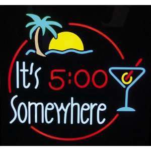  Its 5 O Clock Somewhere Resin Neon Sign Automotive