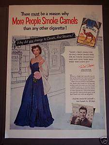 1953 Camels Cigarettes RISE STEVENS vintage ad  