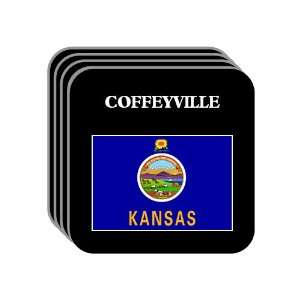  US State Flag   COFFEYVILLE, Kansas (KS) Set of 4 Mini 