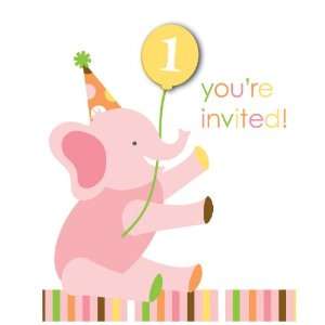   Converting Sweet Safari Pink 1st Birthday Invitations 