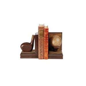  Vintage Verandah CM806825 Golf Bookend, Dark Wood