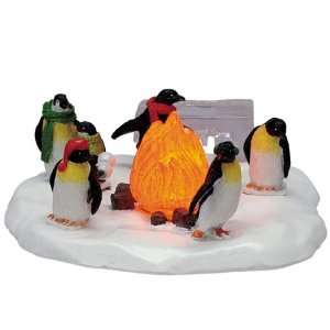  Lemax Village Collection Penguin Warm up Table Piece 