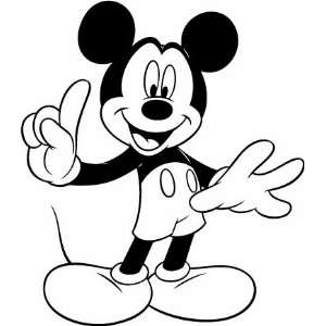  Mickey Mouse Number One Vinyl Decal Sticker Black Vinyl 