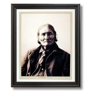 Native American Indian Apache Geronimo Photo Picture Black Framed Art 