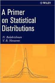 Primer on Statistical Distributions, (0471427985), N. Balakrishnan 