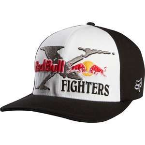  Fox Racing Red Bull Core Flexfit Hat Black/White 