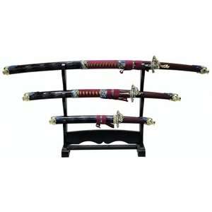  Red Flying Dragon Samurai Sword Set