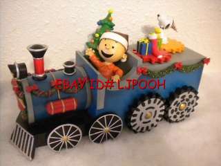 ANIMATED SNOOPY CHRISTMAS TRAIN DISPLAY   PEANUTS CHARLIE WOODSTOCK 
