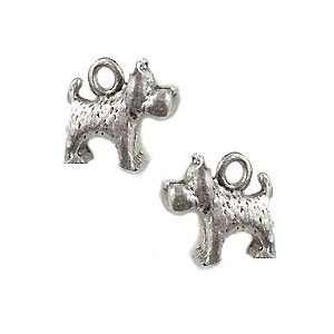   Silver Metal Scottie Dog Charms 10pc 13mm Arts, Crafts & Sewing
