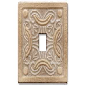  Italian Stone Switch Plate   Single Toggle   No Visible 