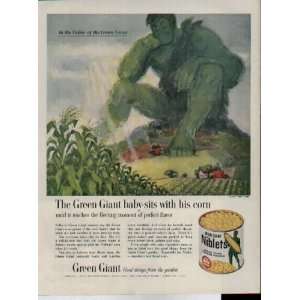   .  1961 Green Giant Niblets Corn Ad, A3684A. 