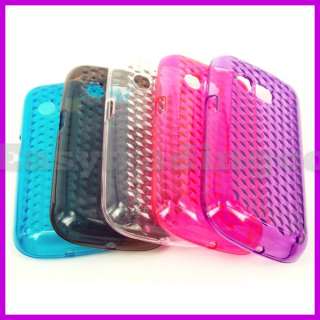   Case Cover for LG Optimus Pro C660 Pink Purple Blue Clear Gray  