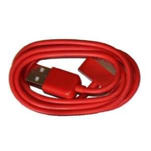 (TM)Red Color USB Sync Data Cable for Apple iPad 2 iPod iTouch iPhone 