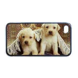  Yellow lab puppies Apple RUBBER iPhone 4 or 4s Case 
