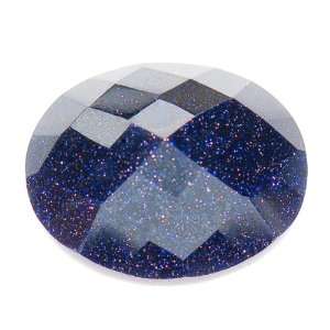  10x8mm Blue Goldstone Faceted Cabochon   Pack Of 1 Arts 
