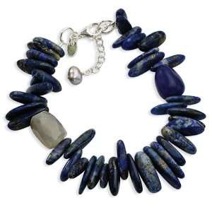  Aventurine, Lapis, Moonstone & FW Cult. Pearl Bracelet Jewelry