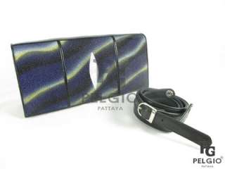 PELGIO New Genuine Stingray Skin Leather Shoulder Bag Cosmetic Purse 