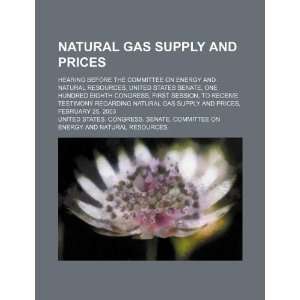  Natural gas supply and prices hearing before the 