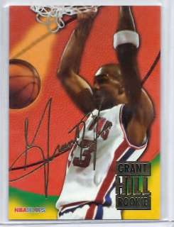 1994 95 NBA Hoops facsimile auto RC GRANT HILL Pistons  