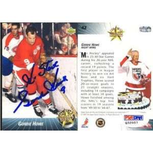  Gordie Howe HOF Detroit Red Wings Signed 1992 1993 Upper 