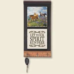  Wild Western Horses Wood and Tile Leash Key Holder by 