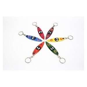  Surfboard Peace Keychain Assorted Colors