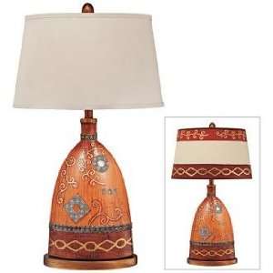   Haney Country Quilt Pattern Ceramic Table Lamp
