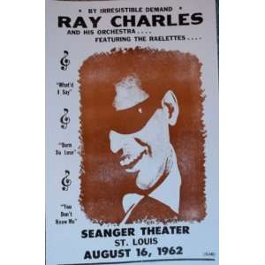  Ray Charles Playing in Saint Louis At the Seanger Theater 
