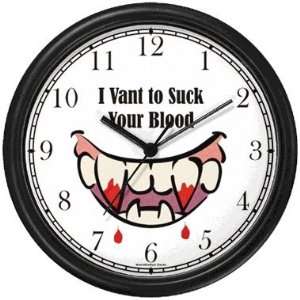  Vampire Bat   Count Draculas Teeth Wall Clock by 