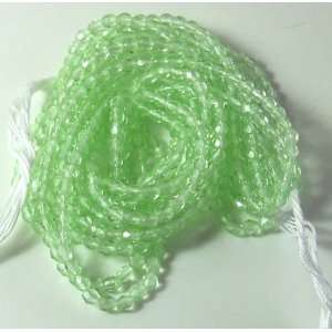   Green Glass Beads 1/2 Mass Fire Polished Arts, Crafts & Sewing