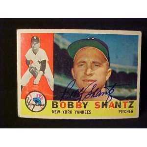  Bobby Shantz New York Yankees #315 1960 Topps Autographed 
