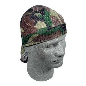 Woodland Camo Vented Mesh Sweatband Doo Du Rag Headwrap  