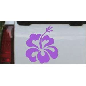 Purple 10in X 8.8in    Hibiscus Flower Car Window Wall Laptop Decal 