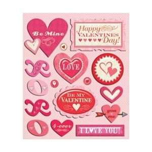   Sticker Medley Valentines Day; 6 Items/Order Arts, Crafts & Sewing