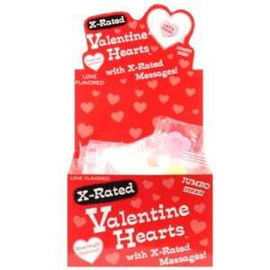  Xrated Valentine Candy Display 100 Jumbo Hearts (1 Per 