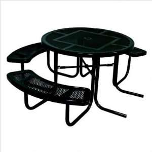 Ultra Play P 3 Seat ADA 46 Round Table with Perforated Pattern Frame 
